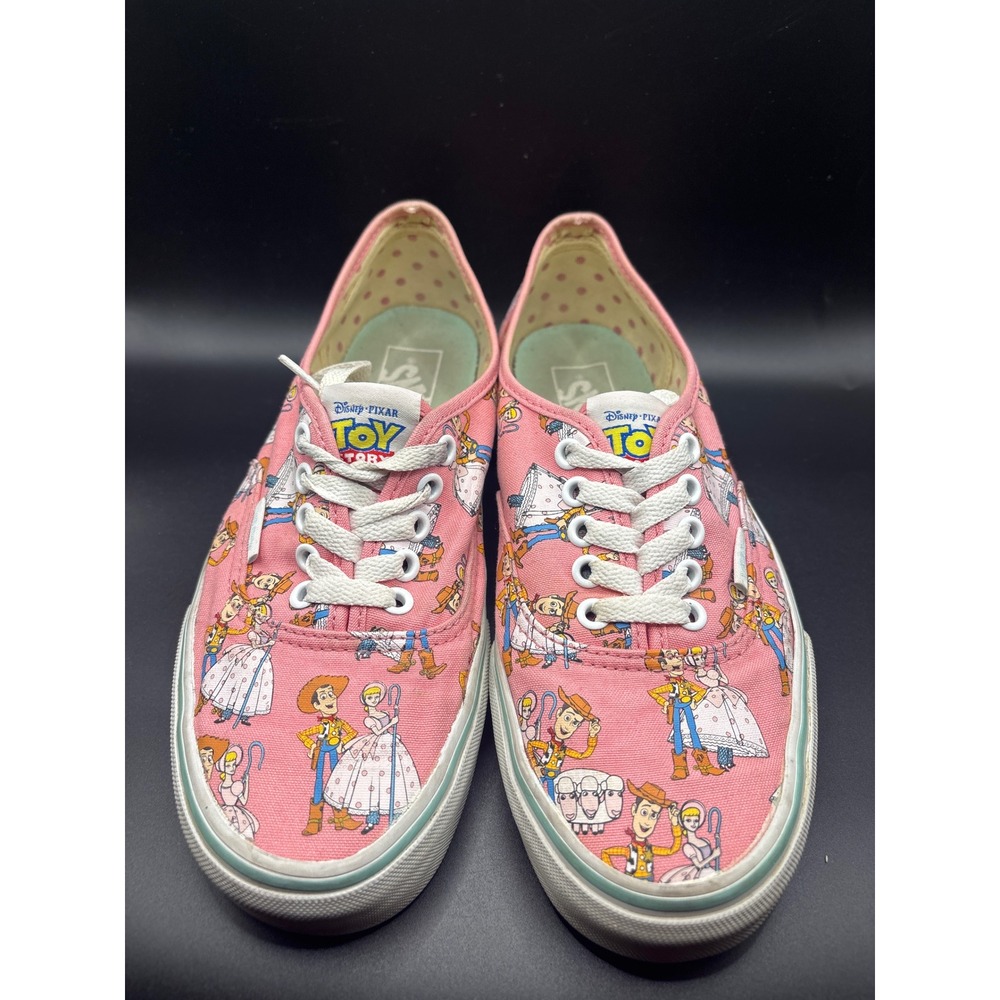 Vans Toy Story Woody Bo Peep Pink Authentic Sneakers Disney Pixar M 7.0 W 8.5